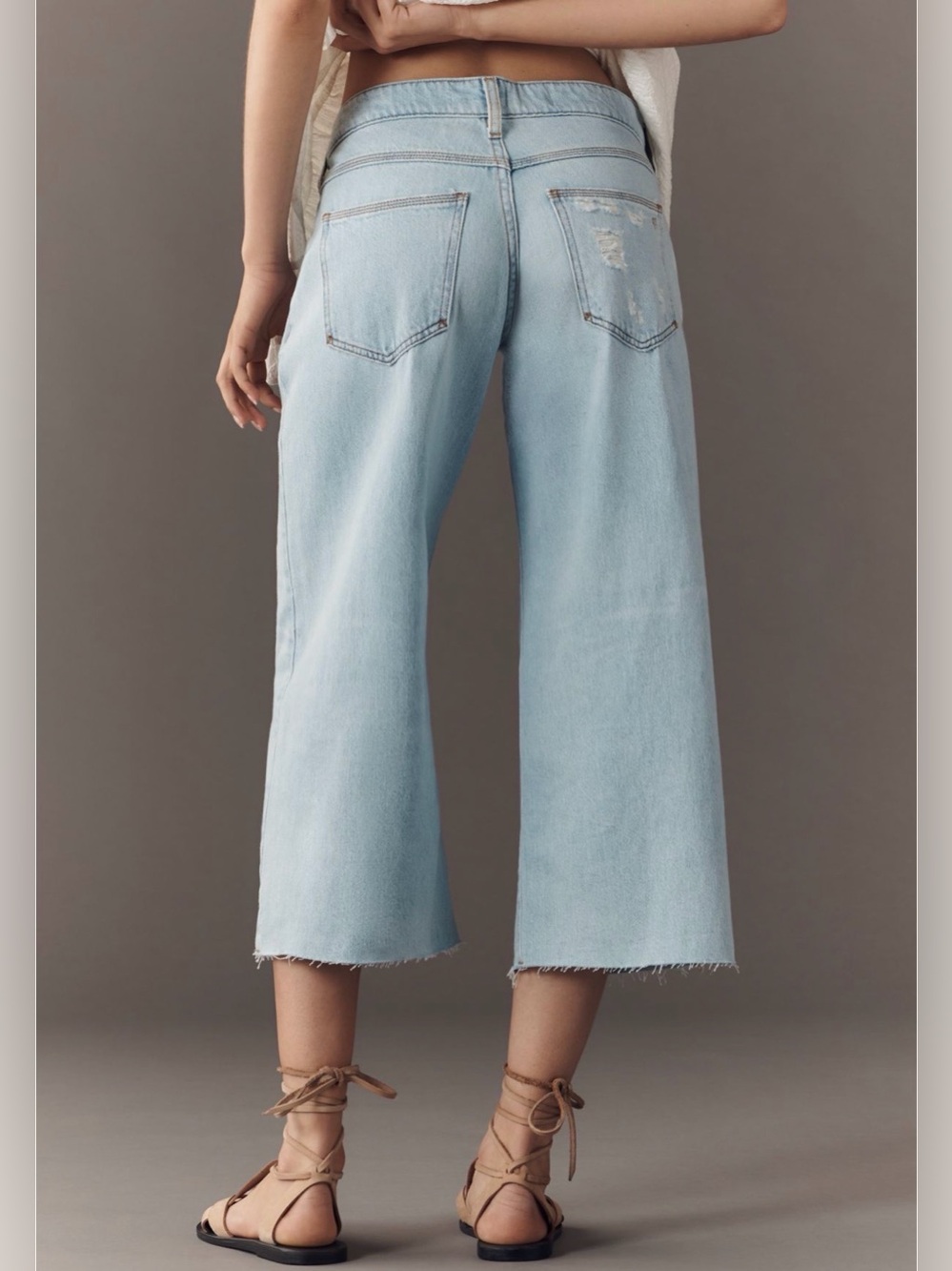 Anthropologie Pilcro Low Rise Wide Leg Distressed Jeans NWT! - Picture 4 of 12